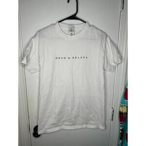 Vintage Dean & Deluca Short Sleeve T Shirt Medium White Promo T Shirt 90s 00s